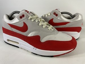 Nike Air Max 1 Anniversary OG Red White Grey Black Men Size 9.5 Rare  908375-103 91204250643 | eBay