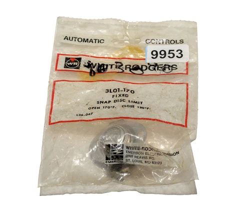 White Rodgers 3L01-170 Fixed Snap Disc Limit Control