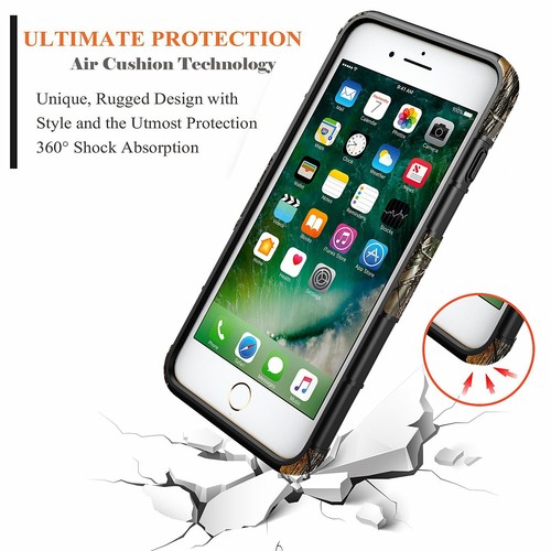 For iPhone 6 6s 7 8 Plus Case Belt Clip Holster Defender Cover + Tempered Glass - Picture 3 of 6