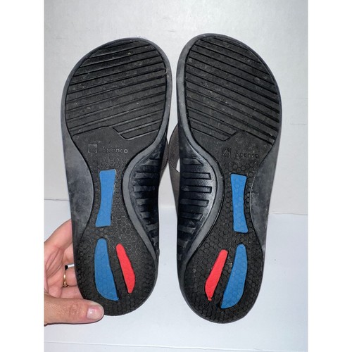 Spenco Men's Size 11 / 45 Pure Black Flip Flops Sandals Orthotic Comfort Shoes - Picture 6 of 7
