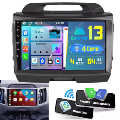 Android 13.0 For KIA Sportage 3 2010-2016 Car Radio Stereo 64GB Carplay Navi GPS
