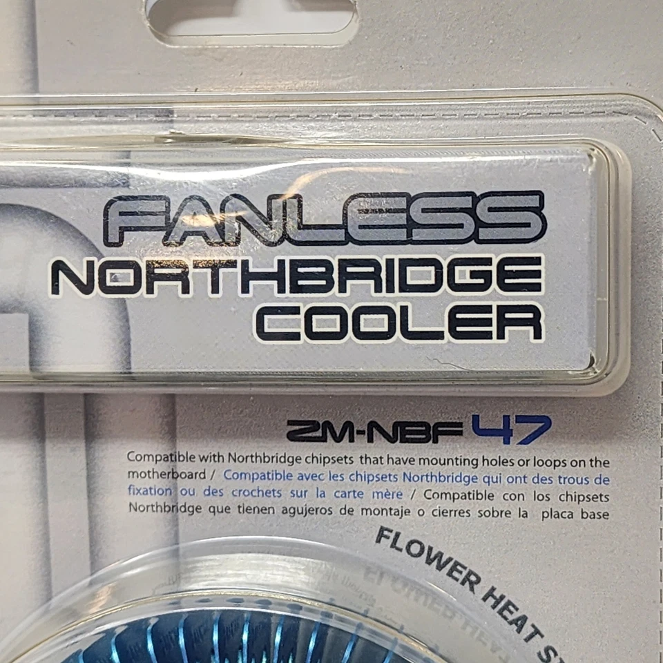 Zalman ZM-NBF 47 Fanless Northbridge Cooler Blue Flower Heat Sink New Sealed - Image 2 of 4