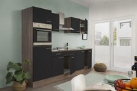 KüChe KüChenzeile Leerblock Eiche York Schwarz Oliver 270 Cm Respekta
