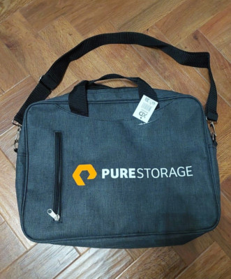 PURE STORAGE graue Laptoptasche/-tasche mit Schultergurt