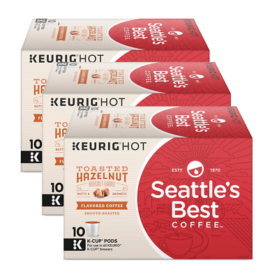 Seattle'S Best Coffee K-Cups, Toasted Hazelnut - Smooth Roasted Flavored  Ground | eBay