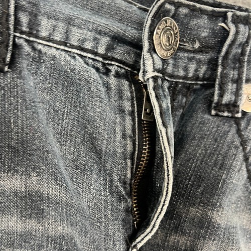 True Religion Jeans Mens 34X34 Ricky Ricky Super T Embroidered Blue Pants * - Picture 7 of 15