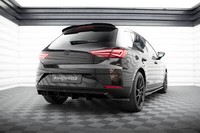 Heck Ansatz Flaps Diffusor V.2 FüR Seat Leon Mk3 Facelift Schwarz Hochglanz