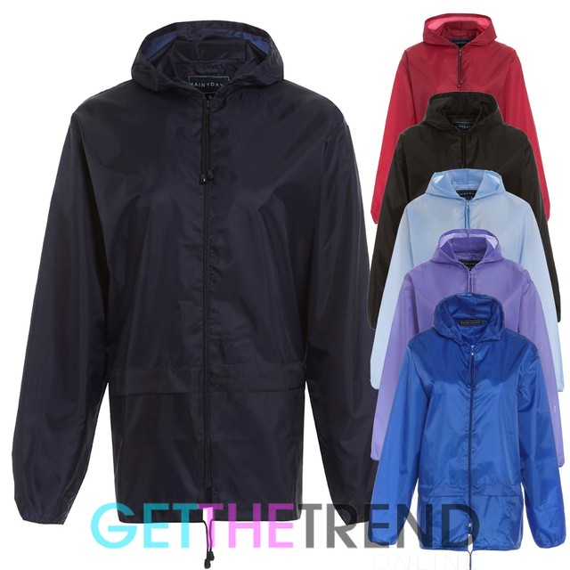 Light Weight Kagool Rain Jacket with Hood in Pouch waterproof