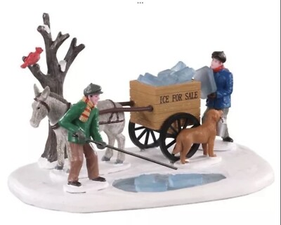 Lemax Ice Rakers Village Zubehör Sammlerstück mit Pferd/Buggy/Hund/Teich/HerrenWPC16