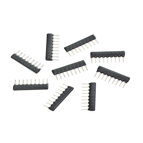 Resistencia de matriz de red DIP 9 pines valores A09 de resistencia de red 220R-100K ohmios - Imagen 2 de 5