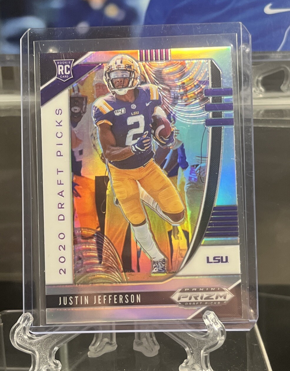 2020 Prizm Draft Picks Justin Jefferson Silver Prizm Rookie #126