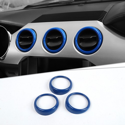 Console Air Conditioner Vent Outlet Trim Cover Ring For Ford Mustang 2015+ Blue - 第 1/9 張圖片