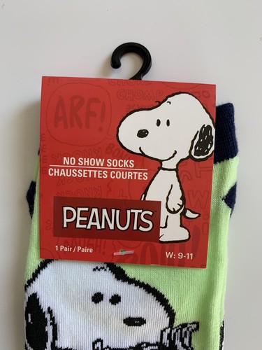 Peanuts Snoopy the Beagle Dog Women's No Show Socks Lime Green Size 9-11 New - Picture 6 of 7