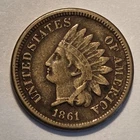 Nicer Low Mintage fine++ 1861 Indian Head Cent