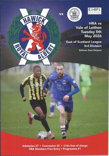 5 MAY 2026 HAWICK ROYAL ALBERT v VALE OF LEITHEN 1ST LEAGUE WIN IN 52 YEARS