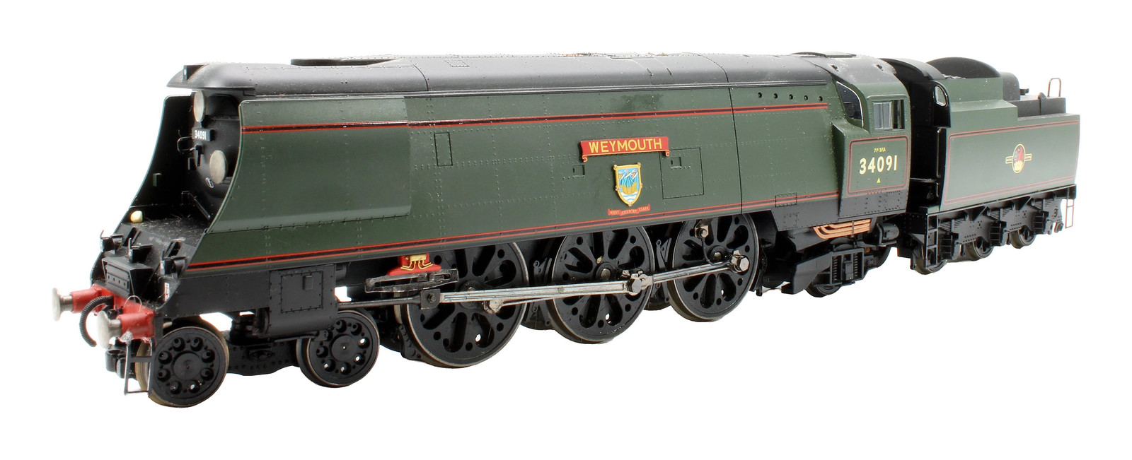HORNBY OO GAUGE R2282 BR 4-6-2 WEST COUNTRY CLASS 34091 'WEYMOUTH' STEAM LOCO