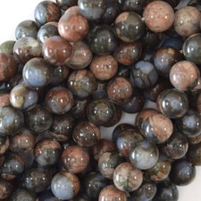 Natural Blue Gray Opal Round Beads Gemstone 15" Strand 4mm 6mm 8mm 10mm