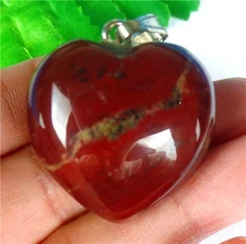 30x14mm Natural Rainbow Jasper Love Heart Pendant Bead AD68255