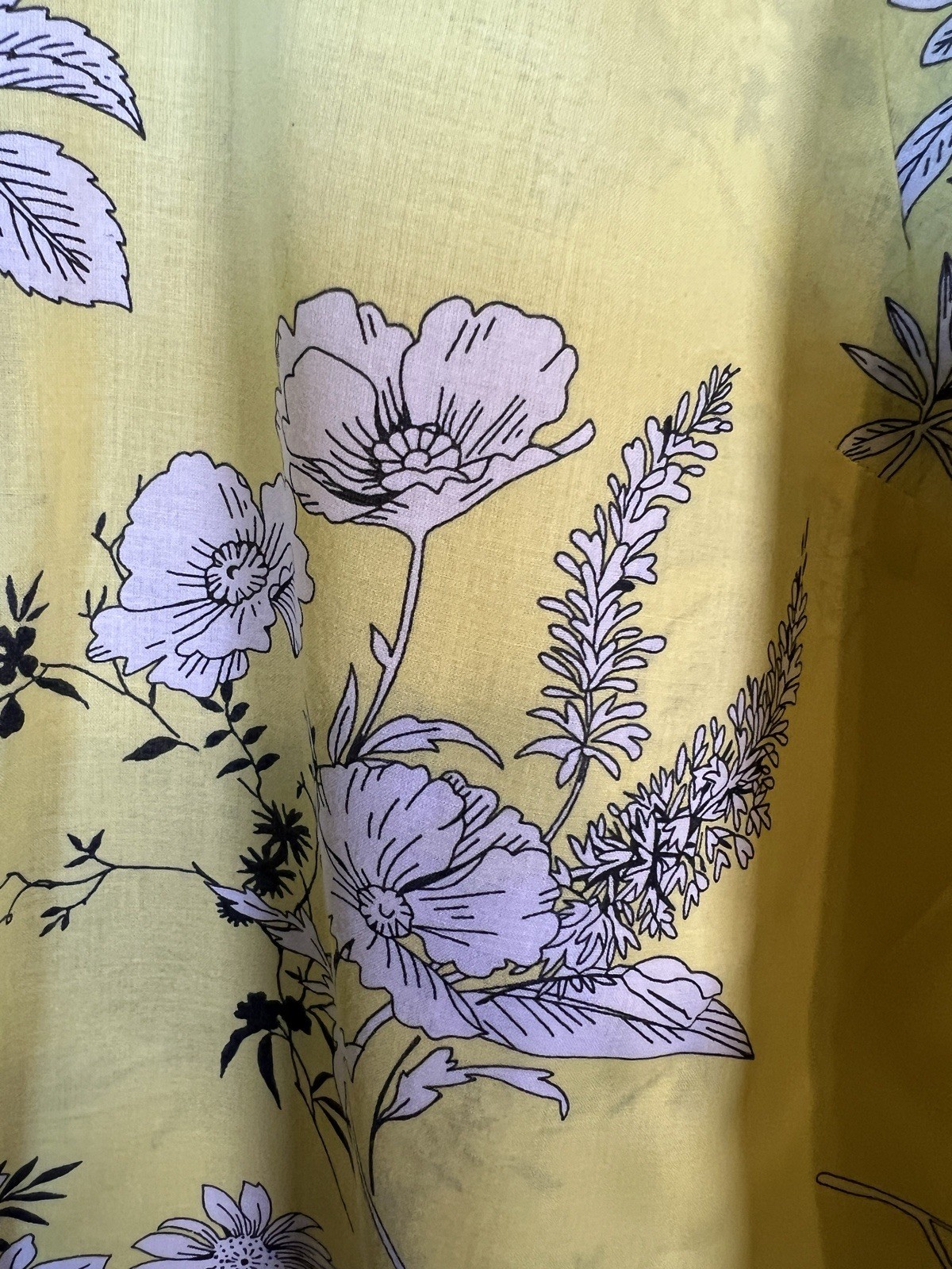 Talbots Yellow Floral Button-Down Collared Shirt.… - image 4