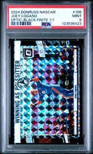 2024 PANINI DONRUSS NASCAR OPTIC-BLACK FINITE 1/1 #186 JOEY LOGANO 1/1 PSA 9