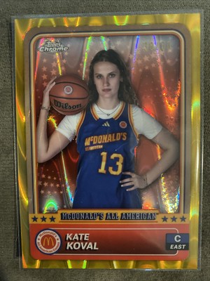 2024 Topps Chrome McDonald s All American Kate Koval Gold Raywave /50 Notre Dame