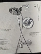 Delta Bathtub & Hand Shower trim kit, Chrome w/Valve, In2ition two-in-one, SAVE$