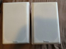 Pinnacle BD 500 Set 2 Bookshelf Speakers White 10" X 6.5" 8OHMS Made In USA