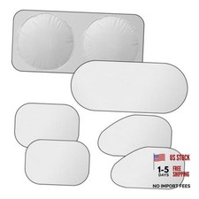 6PCS Reflective Car Windshield Sunshade, Foldable Side Window Sun Shade with