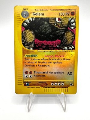 Pokemon Golem Reverse Holo Holo 14/165 Expedition Base Set ITA Poor