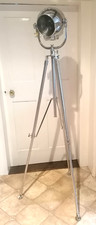 1950s STRAND ELECTRIC PATT 123 THEATRE STAGE FILM FLOOR LIGHT LAMP STEEL TRIPOD