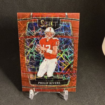 2022 Panini Select Draft Picks Philip Rivers #62 Red Lazer Prizm Wolfpack