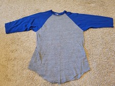 Vtg 80s Russell Athletic 3/4 Sleeve Baseball Raglan T-Shirt USA Sz 17x26 XS 