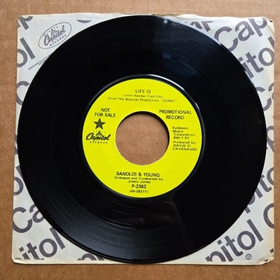 SANDLER & YOUNG Life Is/Something Is Happening DJ PROMO 45 7'' Record Vinyl