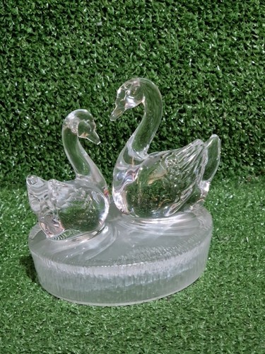Figura Cisne Cristal Transparente Adorno 13cm Muy Buen Estado - Imagen 3 de 6