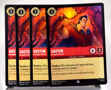 Disney Lorcana TCG Fabled Gaston Arrogant Hunter 115/204 Common Regular x4