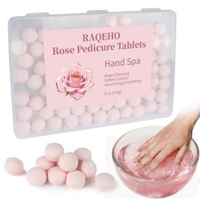 RAQEHO Manicure Spa Balls 8oz -Rose Soak Balls Moisturizing Tablets Cuticle