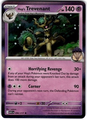 Pokemon Hop's Trevenant ASC 96/217 Normal Holo Near Mint English