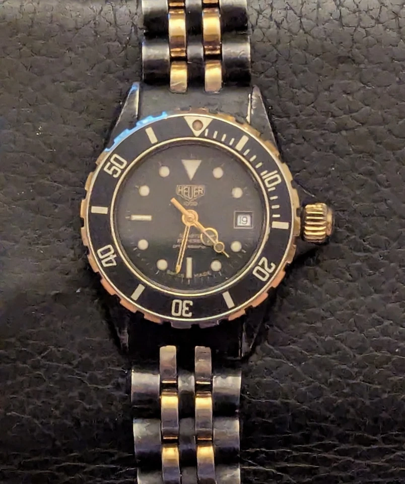 HEUER Ref. 980.028N 1000 Black Gold Ladies 200M Rare Diver Watch - Image 2 of 4