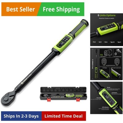 Digital Torque Wrench 1/2''Drive-3.8-250.8Ft.Lb/5.1-340N.m,Electric Torque Wre...