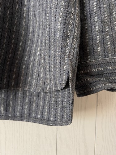 Pendleton Buckley Shirt Men’s Medium 100% Wool Striped Grey Blue Button Up Down - Picture 9 of 14