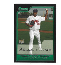 2006 FRANCISCO LIRIANO BOWMAN ROOKIE CARD #218. rookie card picture