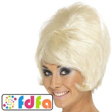 Smiffys 1960s 60's Blonde Short Beehive Wig Adults Ladies Fancy Dress