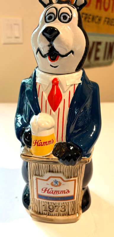 1973 HAMM'S BEER Advertising Character Decanter