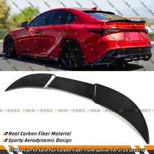 For 2021-2025 Lexus IS300 IS350 IS500 CTM V3 Carbon Fiber Highkick Trunk Spoiler