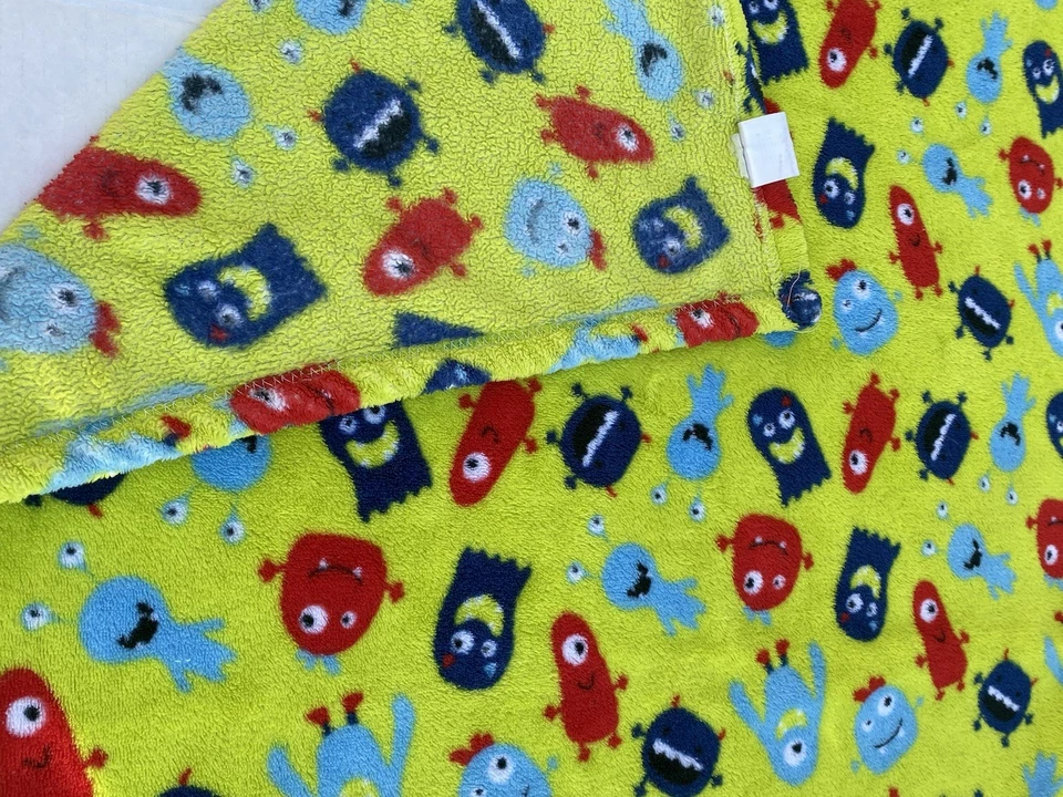 Manta Baby Gear Monster Verde Peluche Suave Lovey 1 Ojo Rojo Azul Foto 2 de 4