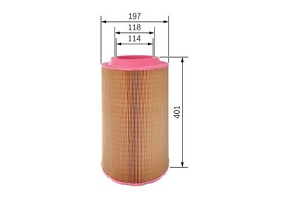 BOSCH Luftfilter F 026 400 440 Filtereinsatz für MERCEDES AGROTRON AVIA DEUTZ