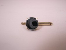 SINGLES 1 5/16" Black Round Vintage Formal Tuxedo Prom Groom Shirt Stud b153