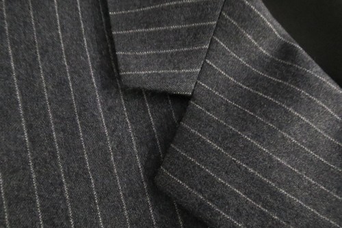 Classic Bill Blass wool cashmere blend bold chalk stripe three piece suit 46 L - Picture 6 of 20