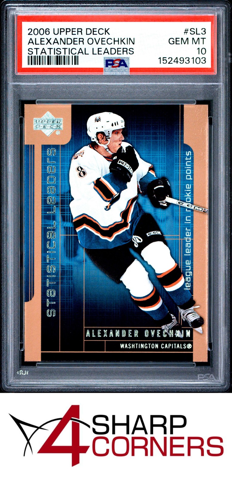 2006 UPPER DECK STATISTICAL LEADERS #SL3 ALEXANDER OVECHKIN PSA 10 view 1