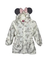 Disney Minnie Mouse Hooded Jacket Windbreaker W/ Ears Bow Girls Size 3T